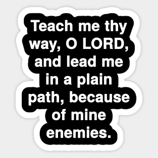 Psalm 27:11  Bible Verse Typography KJV Sticker